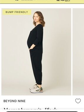 Beyond Nine Maternity Black Jumpsuit